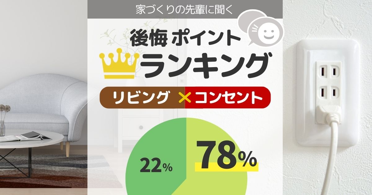 リビングのコンセント位置や数で失敗した人は78％！使ってる電化製品